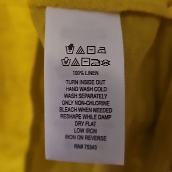 Cynthia Rowley Women’s 100% Linen Top  Blouse Jewel Neck Size Casual Size L - Picture 5 of 6